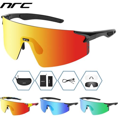 NRC cycling glasses outdoor riding glasses men and women sports running sunglasses mountain bike windproof colorful sunglasses