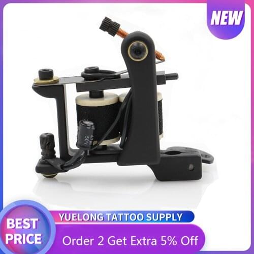Professional 10 Wrapped Coil Tattoo Machine, Alloy Liner Shader Tattoo Gun for Beginners tattoo machine gun needles supplier