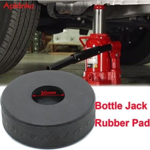 Rubber Bottle Jack Pad Protector Adapter Car Jacking Tool Pinch Weld Side Lifting Disk 20mm Hole For Most 2 Ton Bottle Jacks
