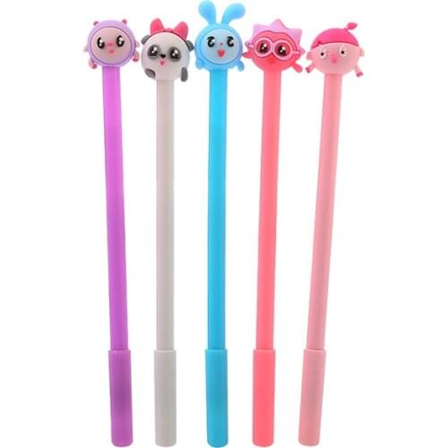 40 pcs/lot Elf Baby Gel Pen Cute 0.5mm black ink Signature Pens School Office writing Supplies Promotional Gift