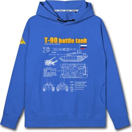 Russian Army fans of the Soviet T90 thirdgeneration main battle tank mens hoodies printed sports pullovers men autumn clothes