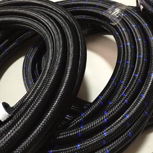 New arrival AN10 Nylon STAINLESS STEEL Braided HOSELite Weight Hose ,high pressure oil cooler refires multi-colored nylon tubing