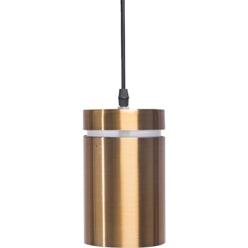 Nordic Cylindrical Metal Gold Pendant Lights Luxury Post Modern Living Room Bedroom Hanging Lamps Retro Bar Bedside Fixtures