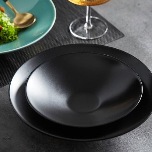 African NNordic Pasta Plate Light Luxury Creative Salad Plate Hotel High-end Tableware