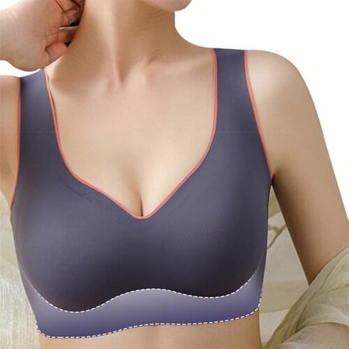 Women Sports Bras Latex Push-Up Underwear Womens Non-steel Ring Thin Breast Sports Buckle Bra Seamless Fitness Bras Sportswear