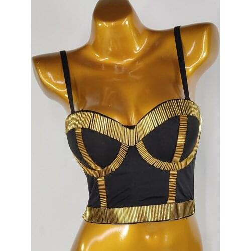 Cupnaya Glitter Sequined Women Spaghatti Strap Crop Top Sexy Sleeveless Bustier Clubwear Tube Vest Camisole Stretch Corset Tanks