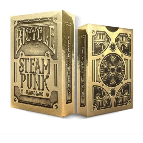 Bicycle Gold Steampunk Playing Cards Thoery 11 Deck Poker Size USPCC Magic Card Games Close Up Magic Tricks Props for Magician