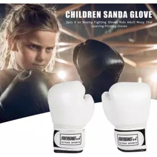 1 Pair Child Boxing Gloves Kids Training Fighting Gloves Muay Thai Sparring Punching Kickboxing Breathable PU leather Gloves Mit