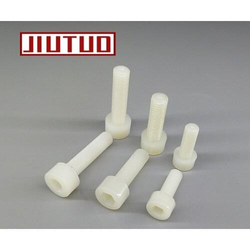 10PCS M10*15/20/25/30/35/40/50/60/70/80 white nylon Hexagon screws 10mm hex socket screw Hex Socket Bolts