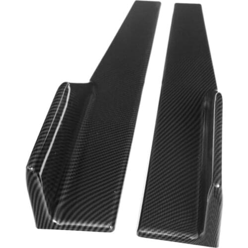 2pcs 45cm Car Sedan Side Skirts Strake Extension Splitter Moulding Universal