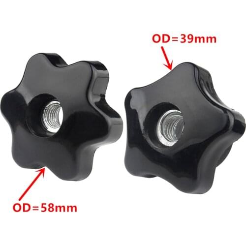 2Pcs M6 M8 M10 M12 M14 Thumb Nut Plum Bakelite Hand Tighten Nuts Handle Star Mechanical Black