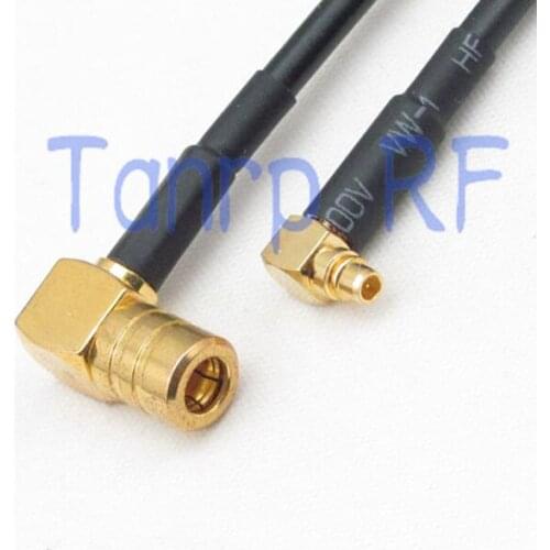 6in MMCX male plug to SMB female both right angle RF connector adapter 15CM Pigtail coaxial jumper RG174 extension cord cable