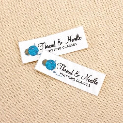 98 Custom Iron Labels, Ball yarn, Logo or Text, Custom Design, iron on (TB0087)