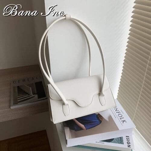 Brand Designer Simple PU Leather Shoulder Underarm Bag for Women 2021 Summer Handbags and Purses Luxury Top Handle Yellow Bags