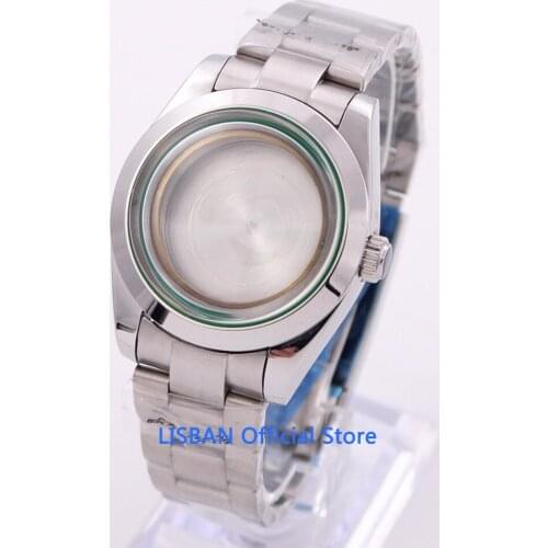 Lisban 40mm Sterile Stainless Steel Watch Case with Mineral Glass Fit ETA 2836 MIYOTA Movement