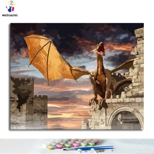 Digital oil painting art oil painting digital Diy dragon mother hand-filled decorative painting oil painting