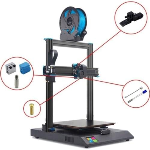 For Artillery 3D Printer Sidewinder X1 Genius Nozzle Hotend Silicone Sleeve Thermistor Heating Rod Heated Block Kit