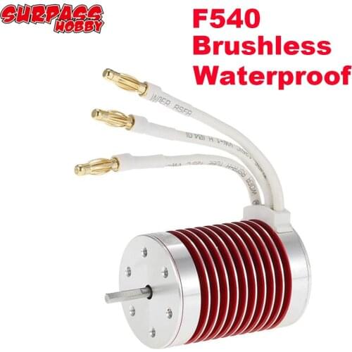 SURPASS HOBBY motor F540 Platinum Waterproof 4370KV 3930KV 3300KV 3000KV Brushless Motor for 1/10 1/12 RC Car Truck Monster