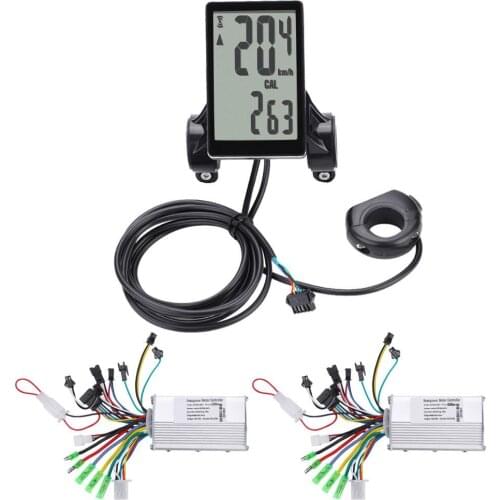 36V/48V 250W/350W E-bike Electric Bicycle Controller with Waterproof LCD Display Panel for Electric Bike Scooter Accessories