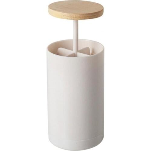 Creative Press Toothpick Holder Portable Convenient Lightweight Cotton Bud Swabs Toothpick Storage Holder for Home Office