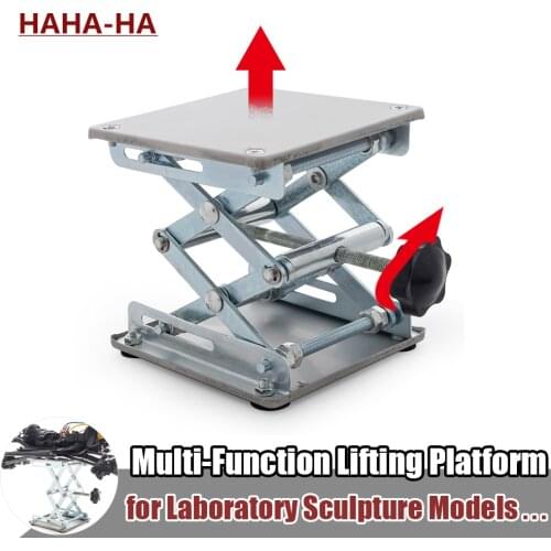 Multi-Function Manual Lift Platform Manual Height Adjustable Lifting Table for Laboratory Sculpture Models