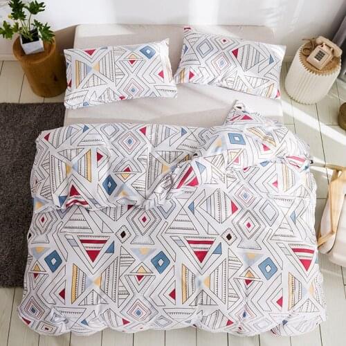 Soft Cozy Duvet Cover Set 2/3pcs Bedding Set Geometric Printing Quilt Cover Pillowcase EU US AU Queen King Size Home Textiles