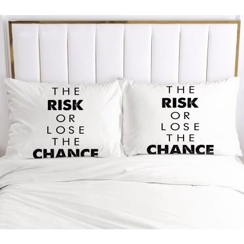 2PCS 3D Pillow Cases 65x65 80x80 Nordic Decoration Throw Pillow Cover Bedding White Letter PillowCase Customize size/design