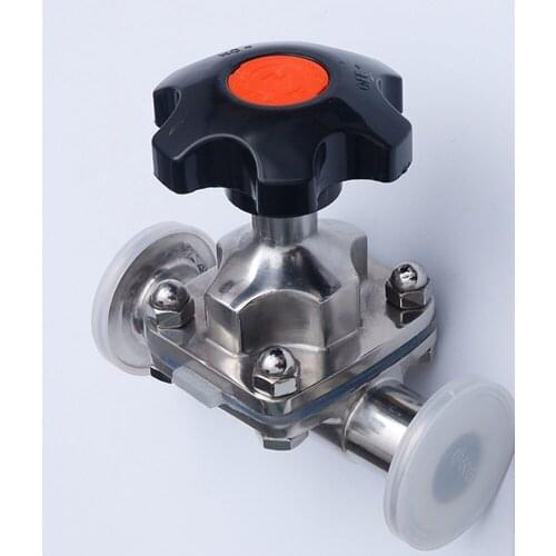 Stainless Steel 316 Diaphragm Valve Fast-loading Tri Clamp Direct-through Manual Food Grade Diaphragm Valve DN15-DN50