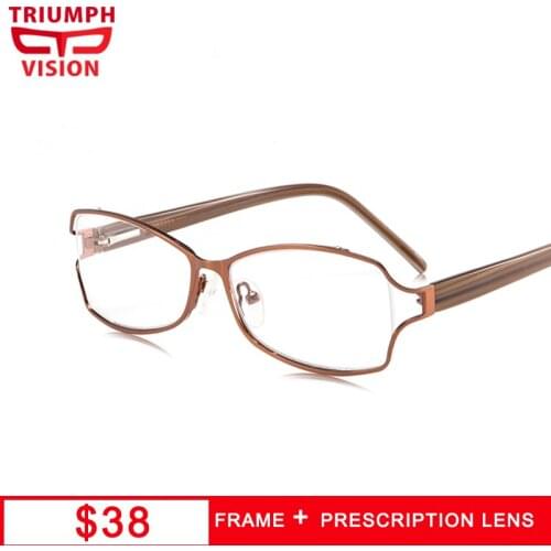TRIUMPH VISION Butterfly Prescription Glasses Women Myopia Eyeglasses Reading Glasses Progressive Anti Blue Ray Diopter Eyewear