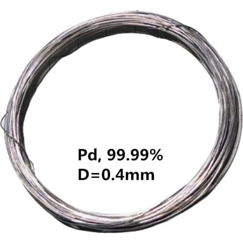 Palladium metal Wire 99.99% Element Pd Pure Diameter 0.4mm