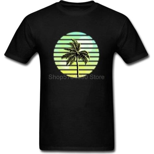 Palmier Vaporwave T Shirt Male Latest Tshirts Cool Loose Vaporwave T-Shirts Mens Summer O Neck Club Dad Clothes Vaporwave