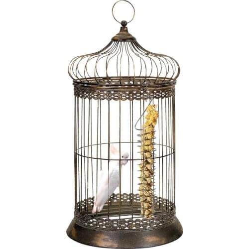 Hanging Bird Seed Feeder Bird Toy Fruit Vegetable Basket Intelligence Toys Safe Rust-free For Bird Cages Small Animal Stables