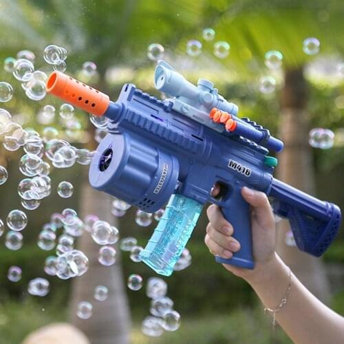 T5EC Bubble Guns EVA Foam Blaster Melee Game Outdoor Play Game Boy’s Gift Interactive Toy Guns with Music Light for Kids 3