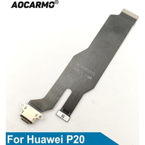 Aocarmo For Huawei P20 Type-C USB Charging Port Charger Dock Connector Flex Cable