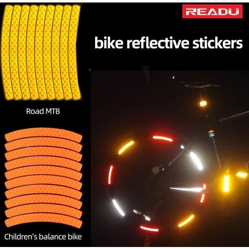 Childrens balance bike reflective stickers tires decoration road mountain bikes luminous stickers warning riding accessories