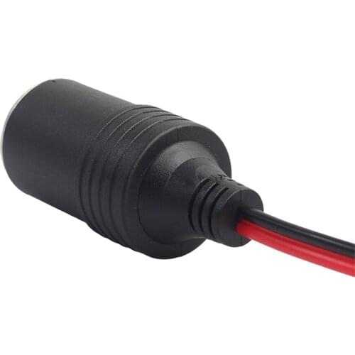 Waterproof Car Motorcycle Charger Power Lighter Female Socket Adapter Converter + 1Feet/30cm Extension Cable, 10A, Pack Of 2