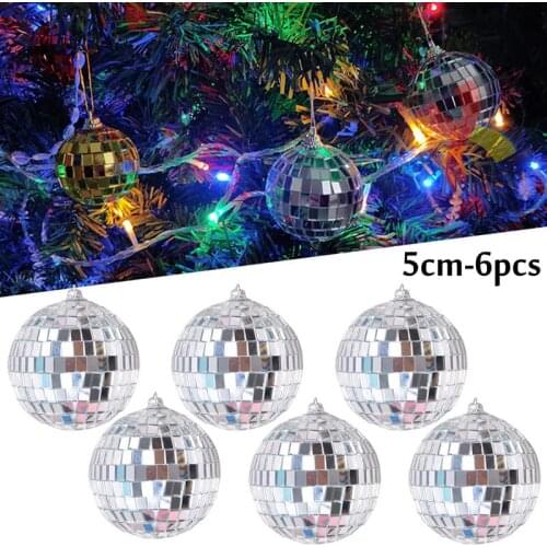 4/5cm Reflective Glass Rotating Mirror Ball For Disco DJ Mirror Reflection Glass Ball Light For Christmas Birthday Party Wedding