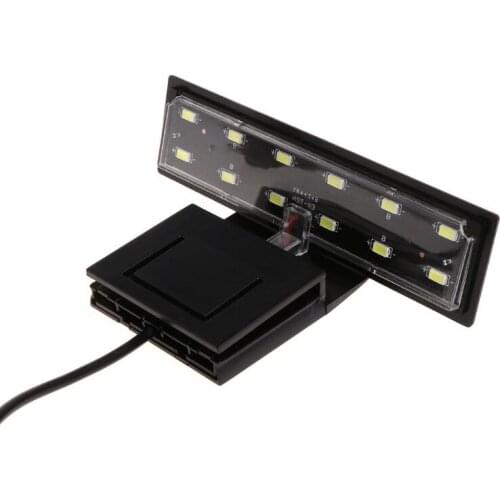 High quality 12 LED Aquarium Fish Tank Clamp Clip Water Plant Grow White Color Lighting EU