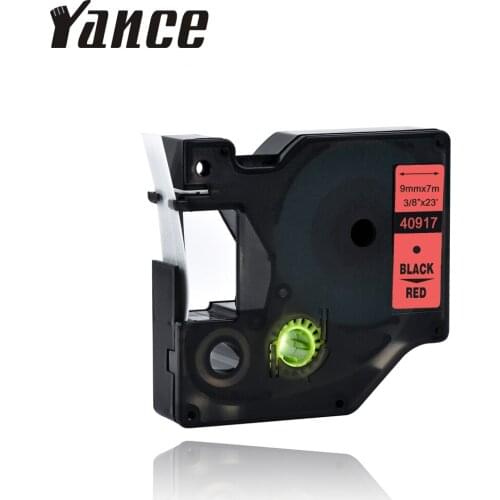 Yance 40917 black on red label tape Compatible Dymo D1 label printer 9mm label maker tape FOR DYMO LM160 LM280 DYMO PNP