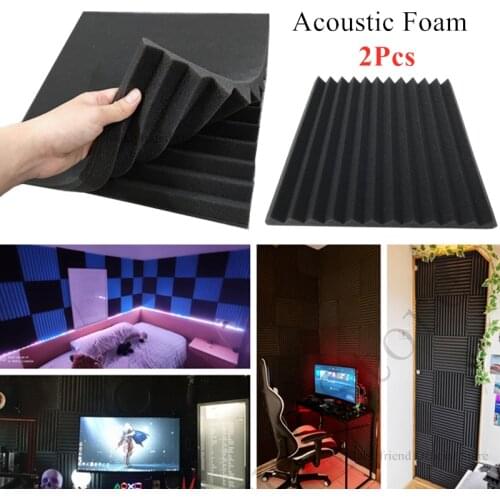 2Pcs 300x300x25mm Acoustic Foam Sound Insulation Panels for KTV Bar Soundproofing Studio Wedges Sound Proof Wall Panels Espuma