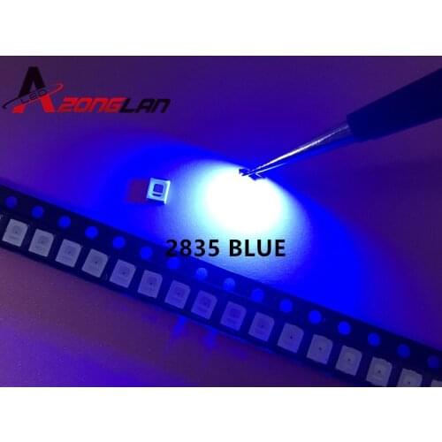 100PCS/lot SMD LED 2835 Blue Light 0.2W 460-465nm SMD 2835 LED 3.0~3.4V Blue led