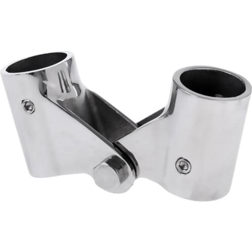 316 Stainless Steel Boat Bimini Tops/ Hand Rail Fittings Foldable Swivel Tube Connector 0.79"/0.87"/1" for Canoe Kayak Boat