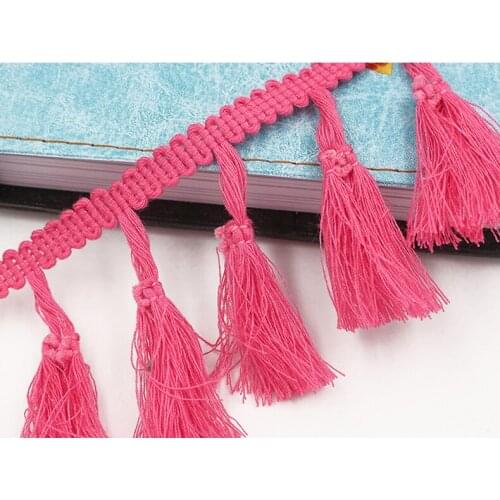 5meter price Tablecloth, curtain, skirt side material, colored polyester ethnic hanging fringe lace