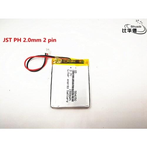 5pcs/lot JST PH 2.0mm 2 pin Good Qulity 3.7V,1500mAH,504050 Polymer lithium ion / Li-ion battery for TOY,POWER BANK,GPS,mp3,mp4