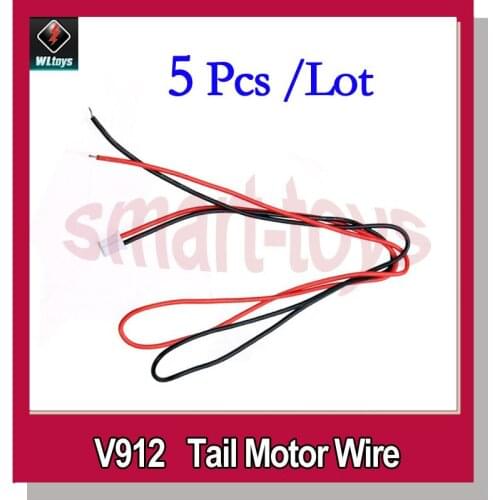 5Pcs V912 Tail Motor Wire for WLtoys V912 V915 4CH RC Helicopter Parts
