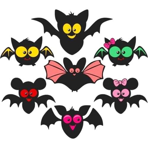 7pcs Halloween bat Metal Cutting Dies For Handmade Greeting Cards Frame Die Embossing Cutting Dies DIY Paper Craft