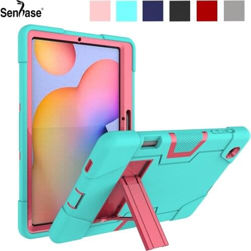For Samsung Galaxy Tab S6 Lite 10.4 2020 SM P610 P615 Case Shockproof Kids Safe PC Silicon Hybrid Stand Full Body Tablet Cover