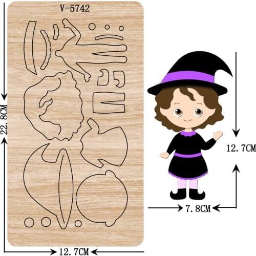 New Halloween child wooden dies cutting dies for scrapbooking Multiple sizes V-5742