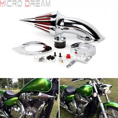 For VTX 1300 2007 Motorcycle Billet Aluminum Cone Intake Spike Air Cleaner Kit For Honda VTX1300 All Years Washable Air Filter