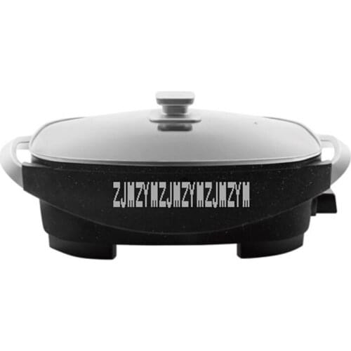 Electric Hot Pot Electric Grill Multi-function Barbecue Household Plug-in Smokeless Barbecue Pot Grilled Fish Stove 220V 1800W
